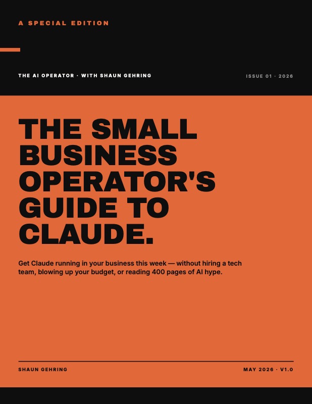 Cover of The Small Business Operator's Guide to Claude